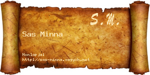 Sas Minna névjegykártya